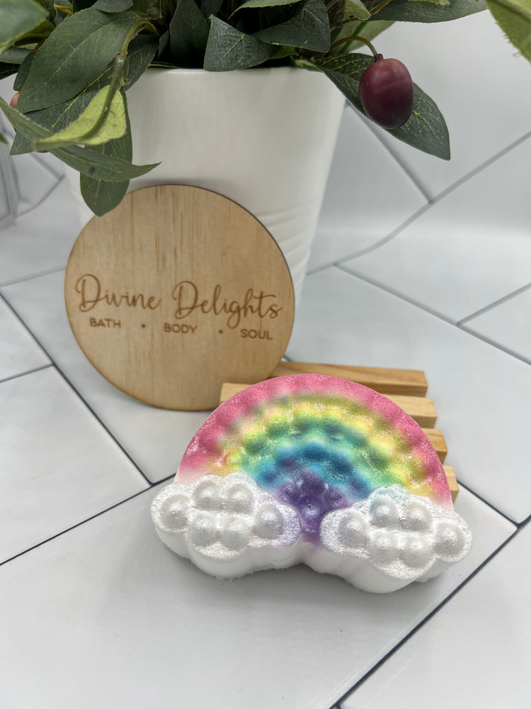 Rainbow Cloud Pop It Bath Bomb